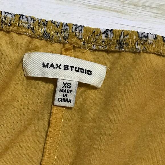 Mama Studio EUC Yellow Floral Spring Summer‎ Knee Length Midi Skirt Size XS - Picture 2 of 4